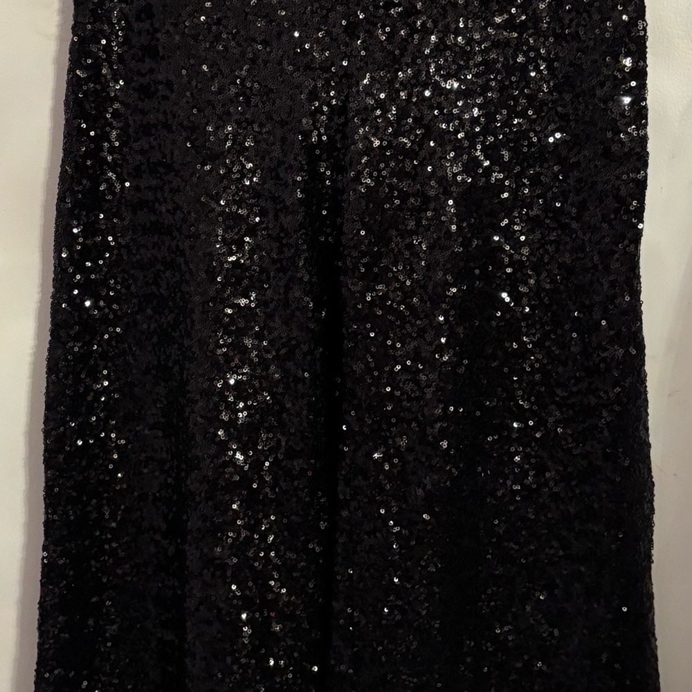 Banana Republic Black Sequin Wide Leg Pants